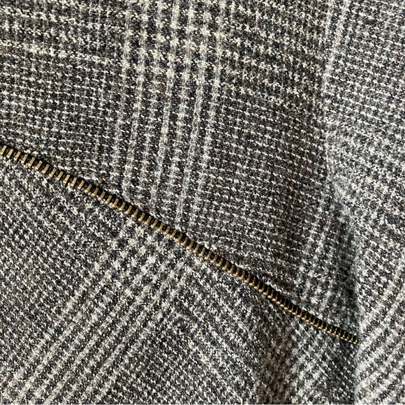 🎁5/$25 Peruvian Connection Brown Plaid Wool Blend Sheath Dress - Picture 3 of 9